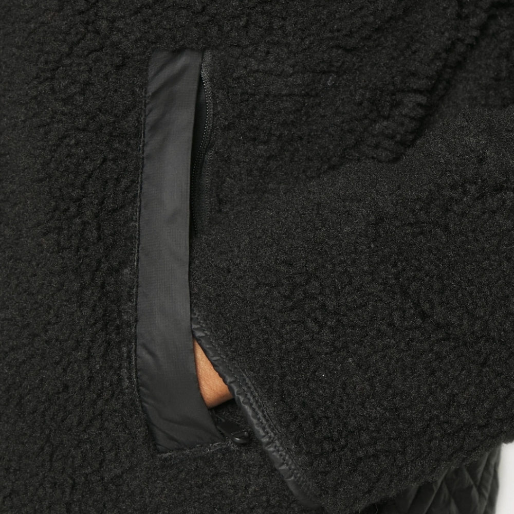 NWOT Athleta Black Cozy Sherpa Snap Sweatshirt NWOT - Picture 8 of 11